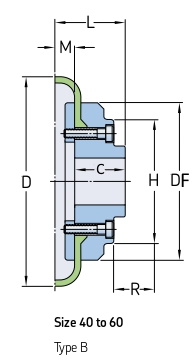 Торообразная полумуфта FLEX F40 RSB (PHE F40RSBFLG), EMT | ЕМТ