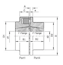 Полумуфта N-EUPEX 160 под расточку часть 2 dmax=58 мм, EMT | ЕМТ