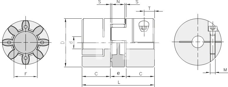 Муфта кулачковая безлюфтовая GS12 5/5 dmax=12 мм, EMT | ЕМТ