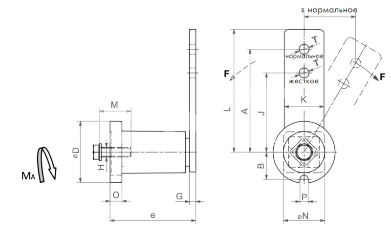 Рычаг-натяжитель SE 45 (RE 60), EMT | ЕМТ