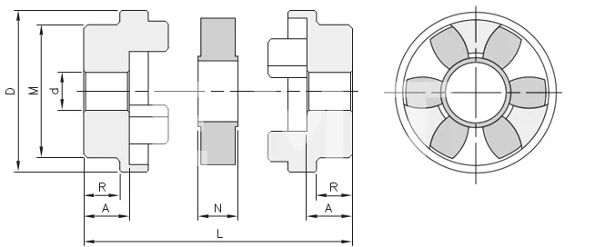 Полумуфта под расточку HRC 230, EMT | ЕМТ