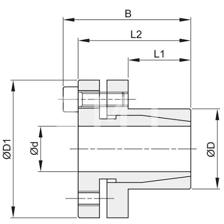 Втулка зажимная BK 30 14x22 (KLTX014) из нержавеющей стали, EMT | ЕМТ