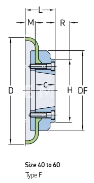 Торообразная полумуфта FLEX F40 F-TB 1008 (PHE F40FTBFLG), EMT | ЕМТ