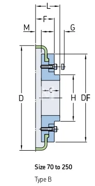 Торообразная полумуфта FLEX F90 RSB (PHE F90RSBFLG), EMT | ЕМТ