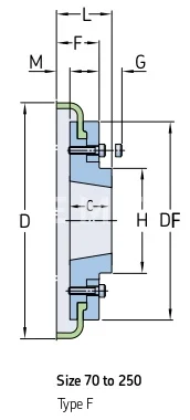 Торообразная полумуфта FLEX F70 F-TB 2012 (PHE F70FTBFLG), EMT | ЕМТ